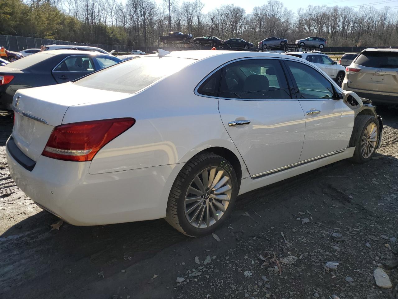 2014 Hyundai Equus VIN KMHGH4JH7EU082209 Copart auction photo, front end damage thumbnail 3