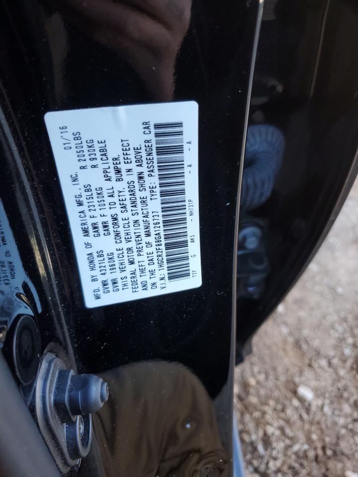 2016 Honda Accord VIN 1HGCR2F88GA126737 Copart auction photo, all over damage thumbnail 14