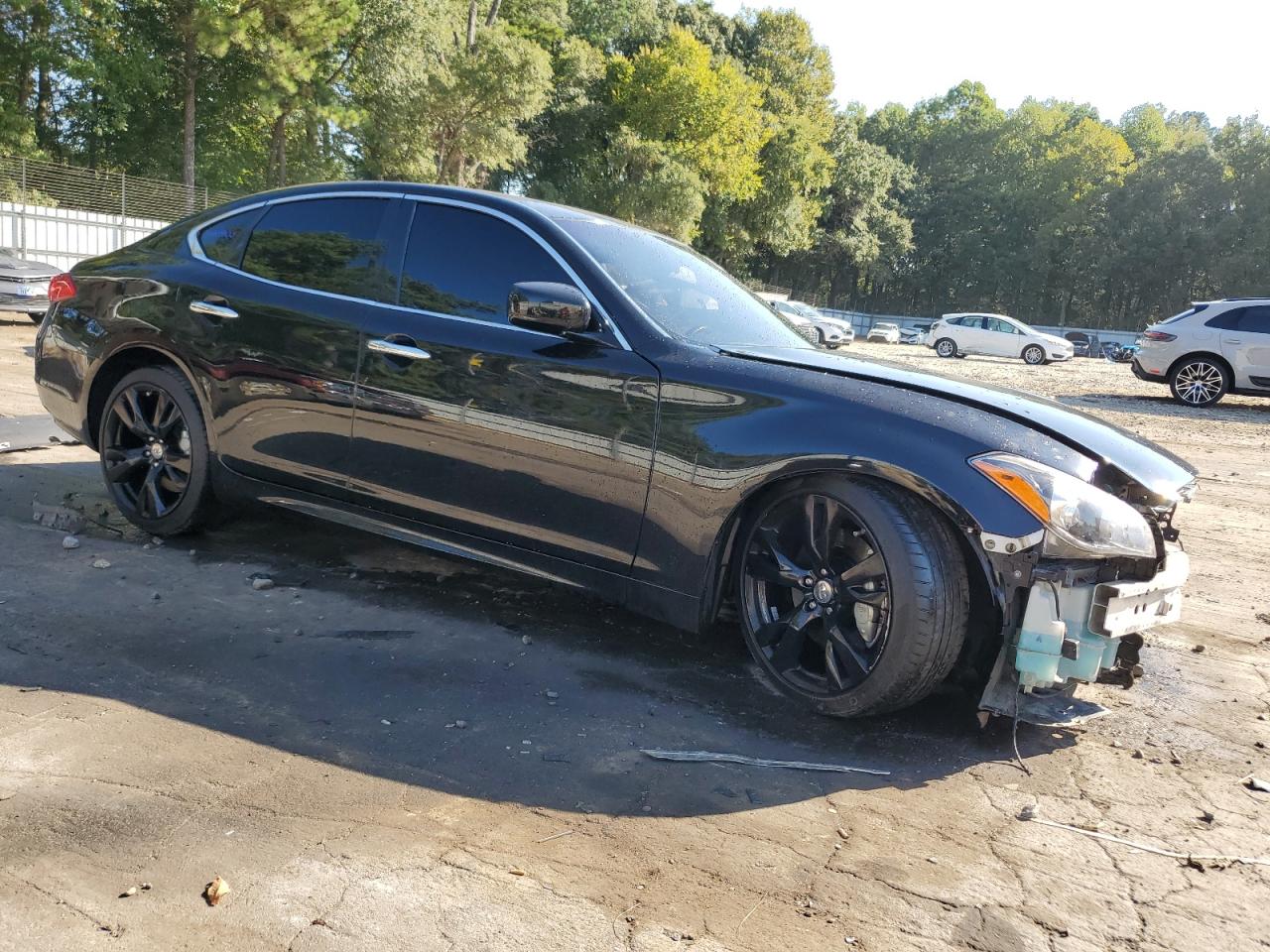 2013 Infiniti M VIN JN1AY1AP6DM540064 Copart auction photo, front end / side damage thumbnail 4