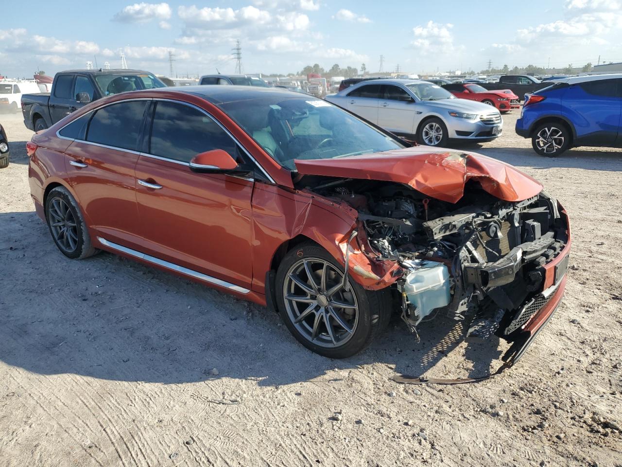 2015 Hyundai Sonata VIN 5NPE34AB9FH164119 Copart auction photo, front end damage thumbnail 4