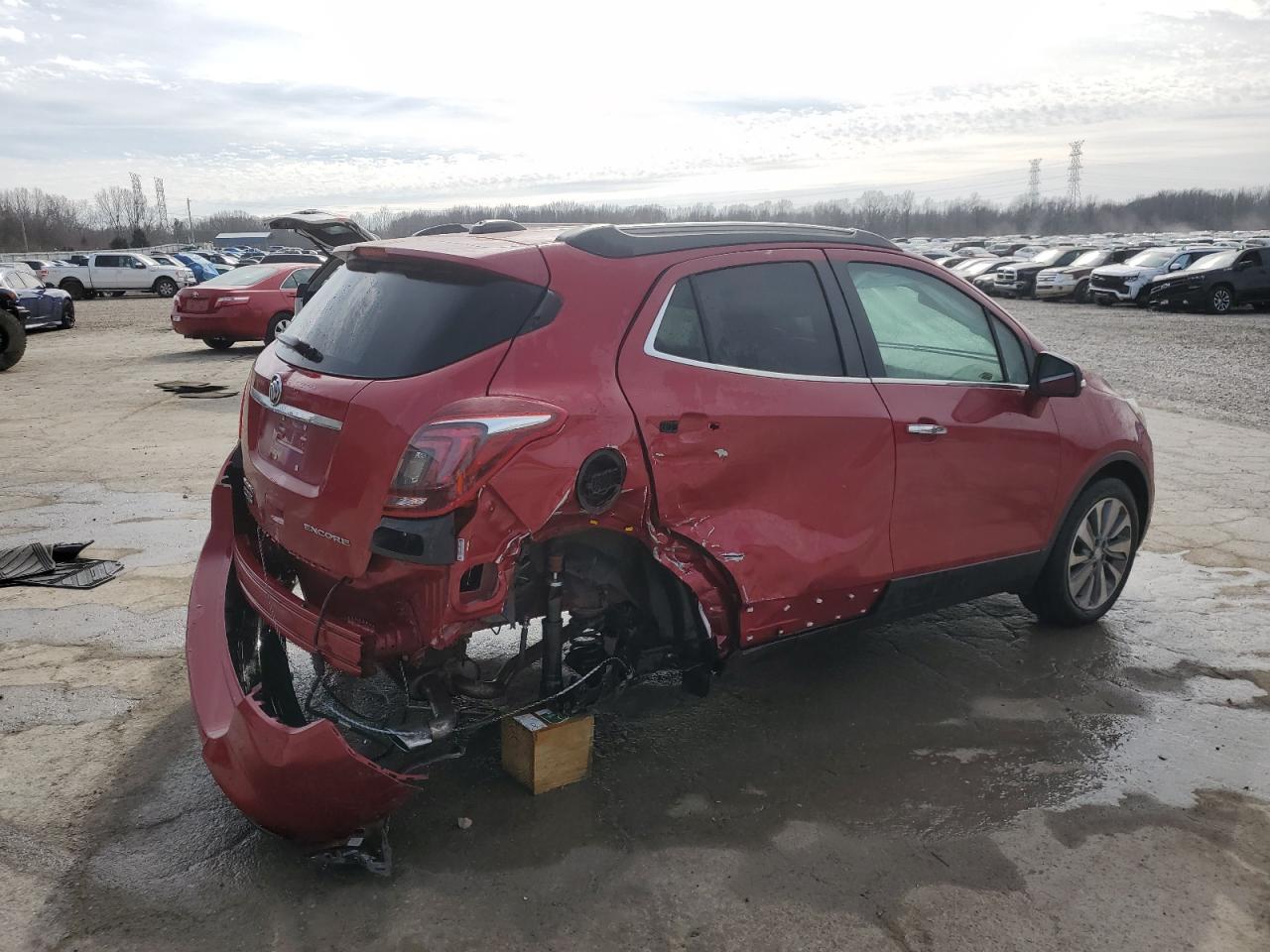 2018 Buick Encore VIN KL4CJASB4JB530678 Copart auction photo, rear end / side damage thumbnail 3
