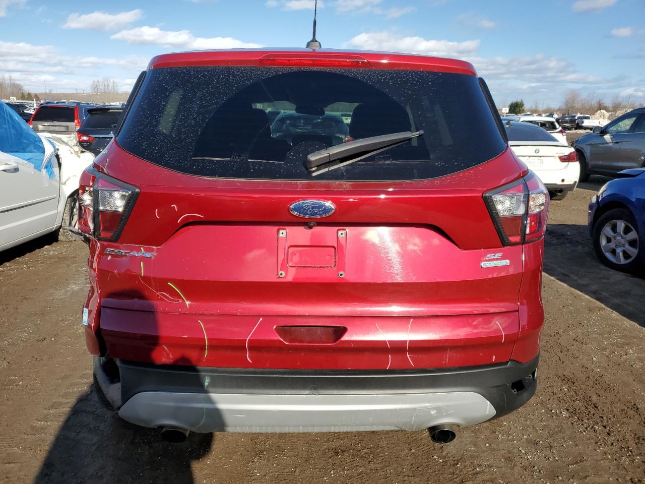 2017 Ford Escape VIN 1FMCU0GD7HUA55250 Copart auction photo, rear end / side damage thumbnail 6