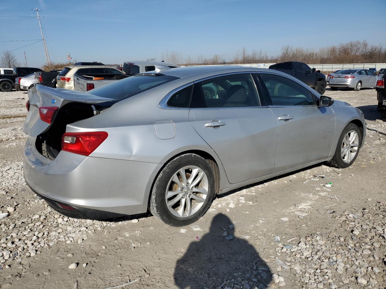 2017 Chevrolet Malibu VIN 1G1ZJ5SUXHF213797 Copart auction photo, rear end / side damage thumbnail 3