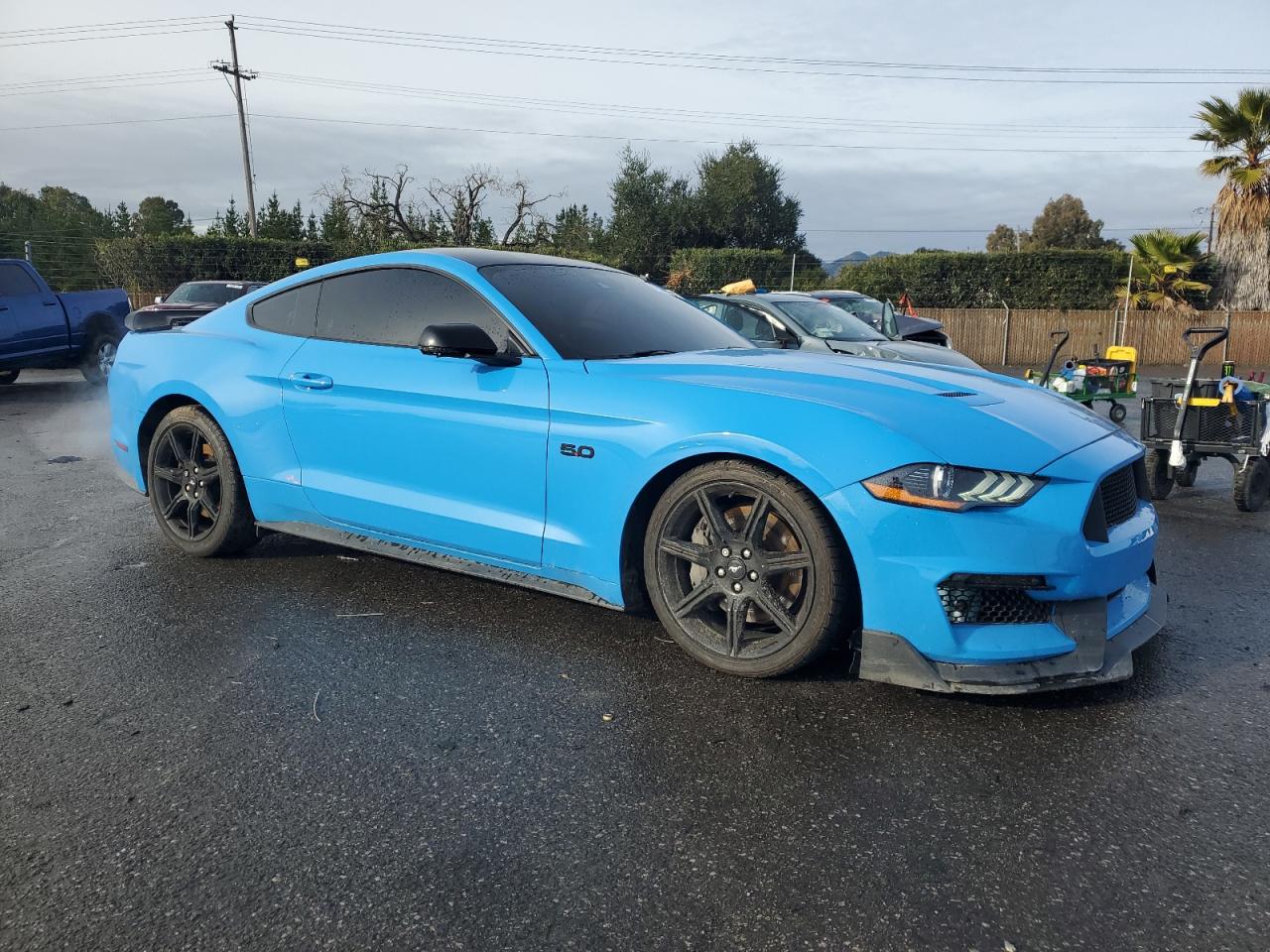 2022 Ford Mustang VIN 1FA6P8CF2N5128289 Copart auction photo, water/flood damage thumbnail 4