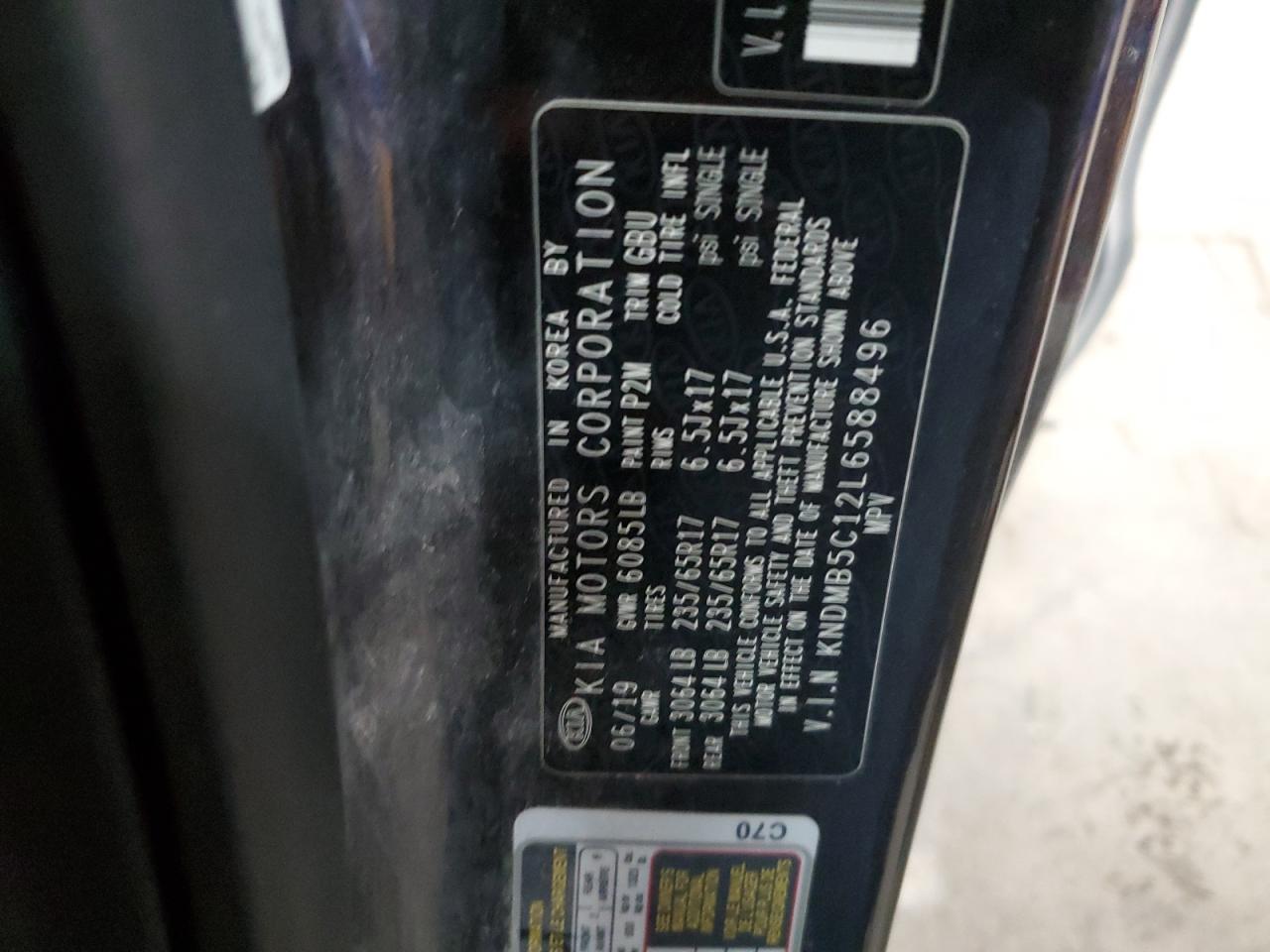 2020 KIA Sedona VIN KNDMB5C12L6588496 Copart auction photo, mechanical / minor dent/scratches damage thumbnail 13