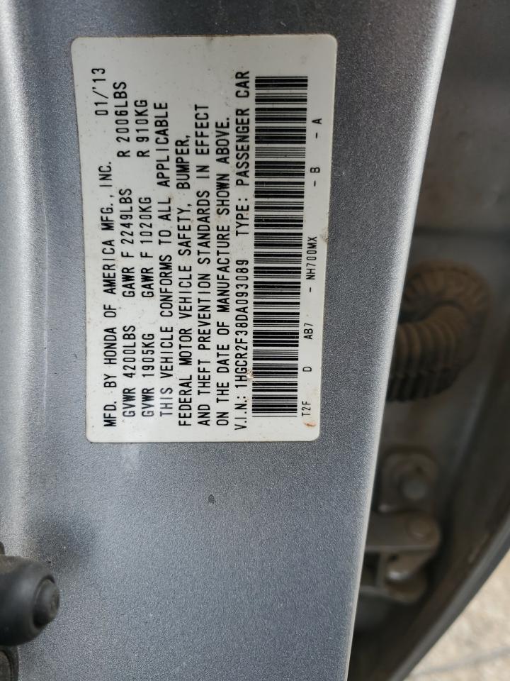 2013 Honda Accord VIN 1HGCR2F38DA093089 Copart auction photo, front end damage thumbnail 15