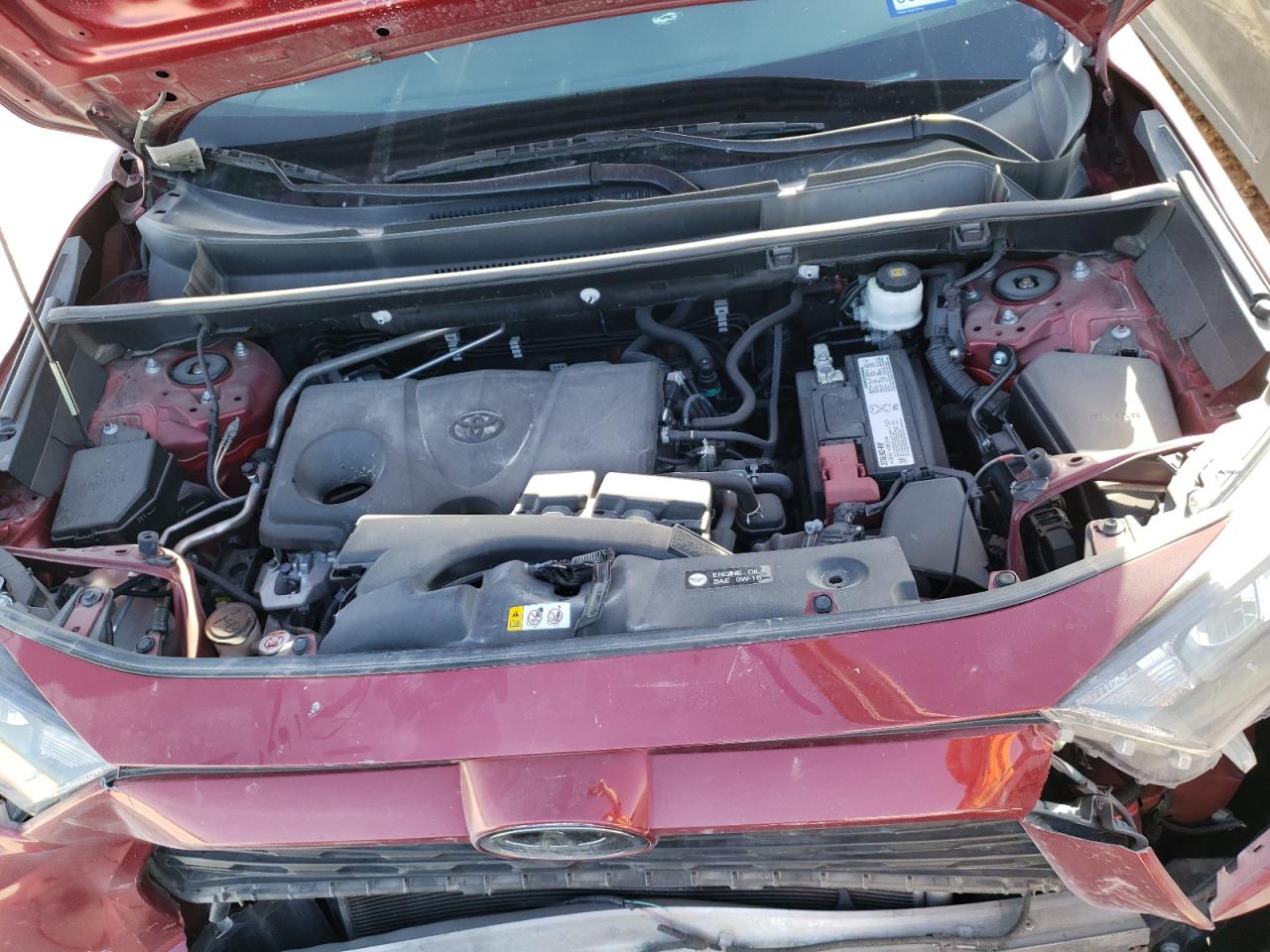 2019 Toyota RAV 4 VIN 2T3H1RFV9KW047968 Copart auction photo, front end / side damage thumbnail 12