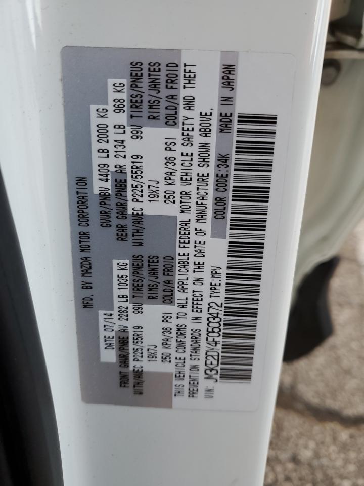 2015 Mazda CX-5 VIN JM3KE2DY4F0503472 Copart auction photo, front end / undercarriage damage thumbnail 15