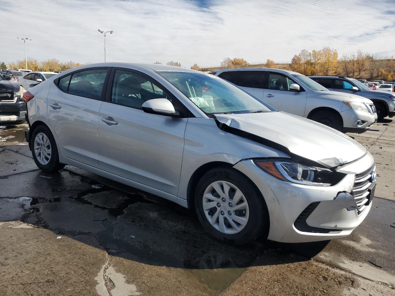 2018 Hyundai Elantra VIN 5NPD74LF1JH330710 Copart auction photo, rear end / front end damage thumbnail 4