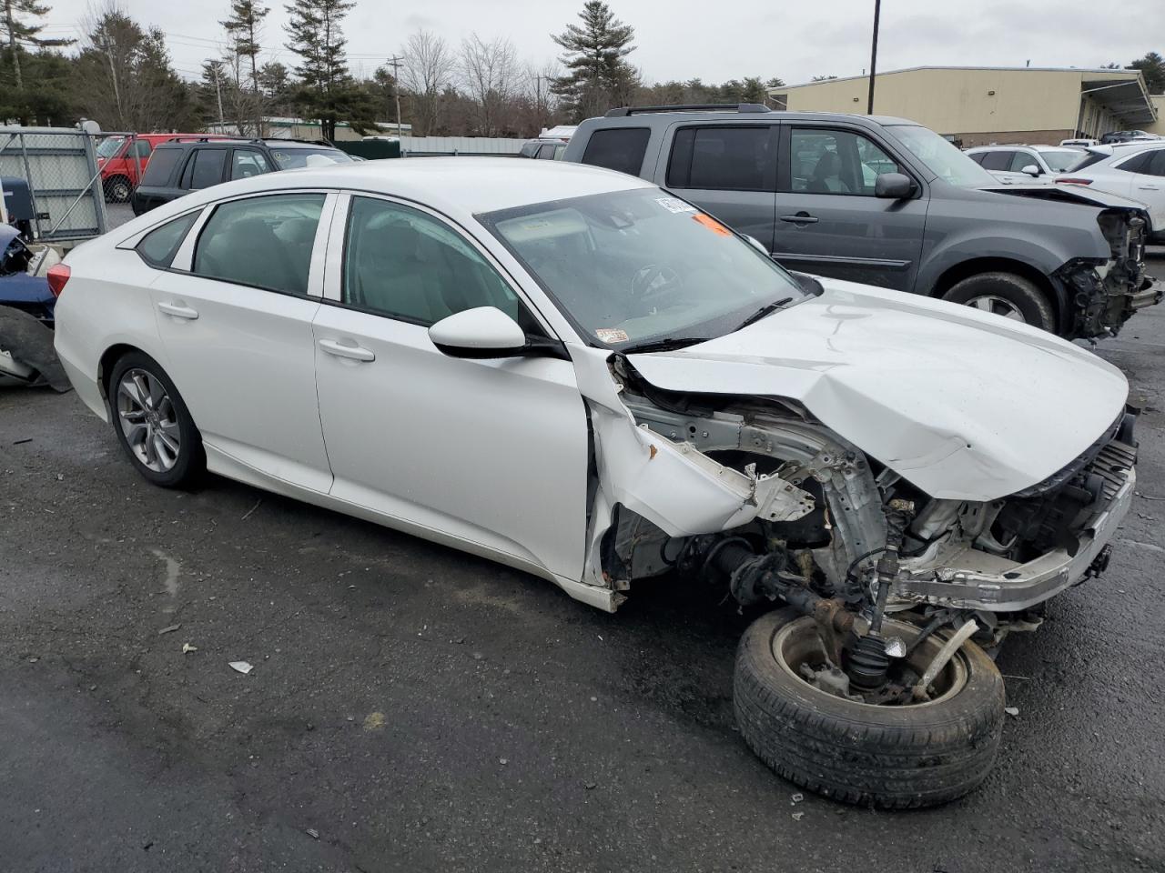 2018 Honda Accord VIN 1HGCV1F19JA049828 Copart auction photo, front end / side damage thumbnail 4
