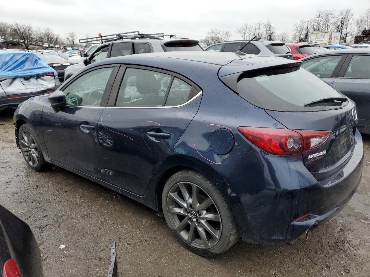 2018 Mazda 3 VIN 3MZBN1L30JM163572 Copart auction photo, front end damage thumbnail 2