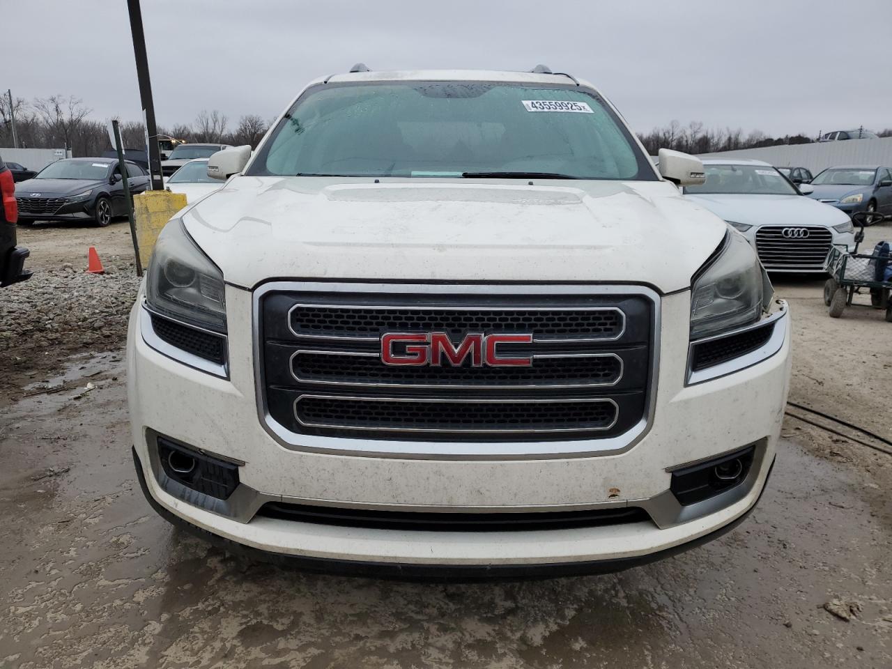 2014 GMC Acadia VIN 1GKKRRKDXEJ377685 Copart auction photo, front end / side damage thumbnail 5