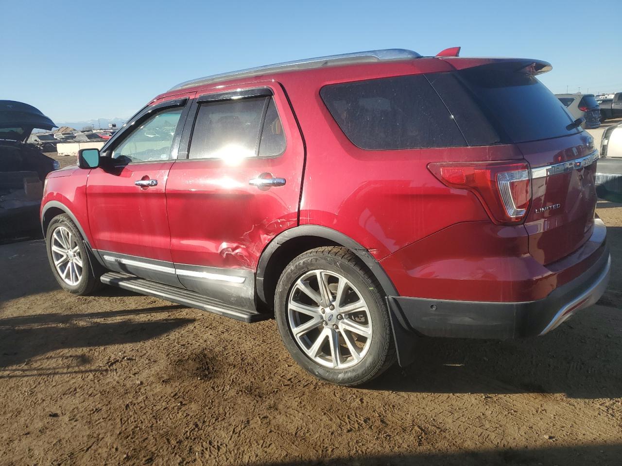 2017 Ford Explorer VIN 1FM5K8F89HGA75614 Copart auction photo, side / rear end damage thumbnail 2