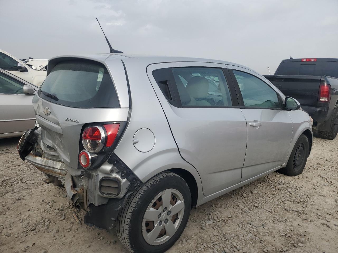 2014 Chevrolet Sonic VIN 1G1JB6SH0E4195501 Copart auction photo, rear end / front end damage thumbnail 3