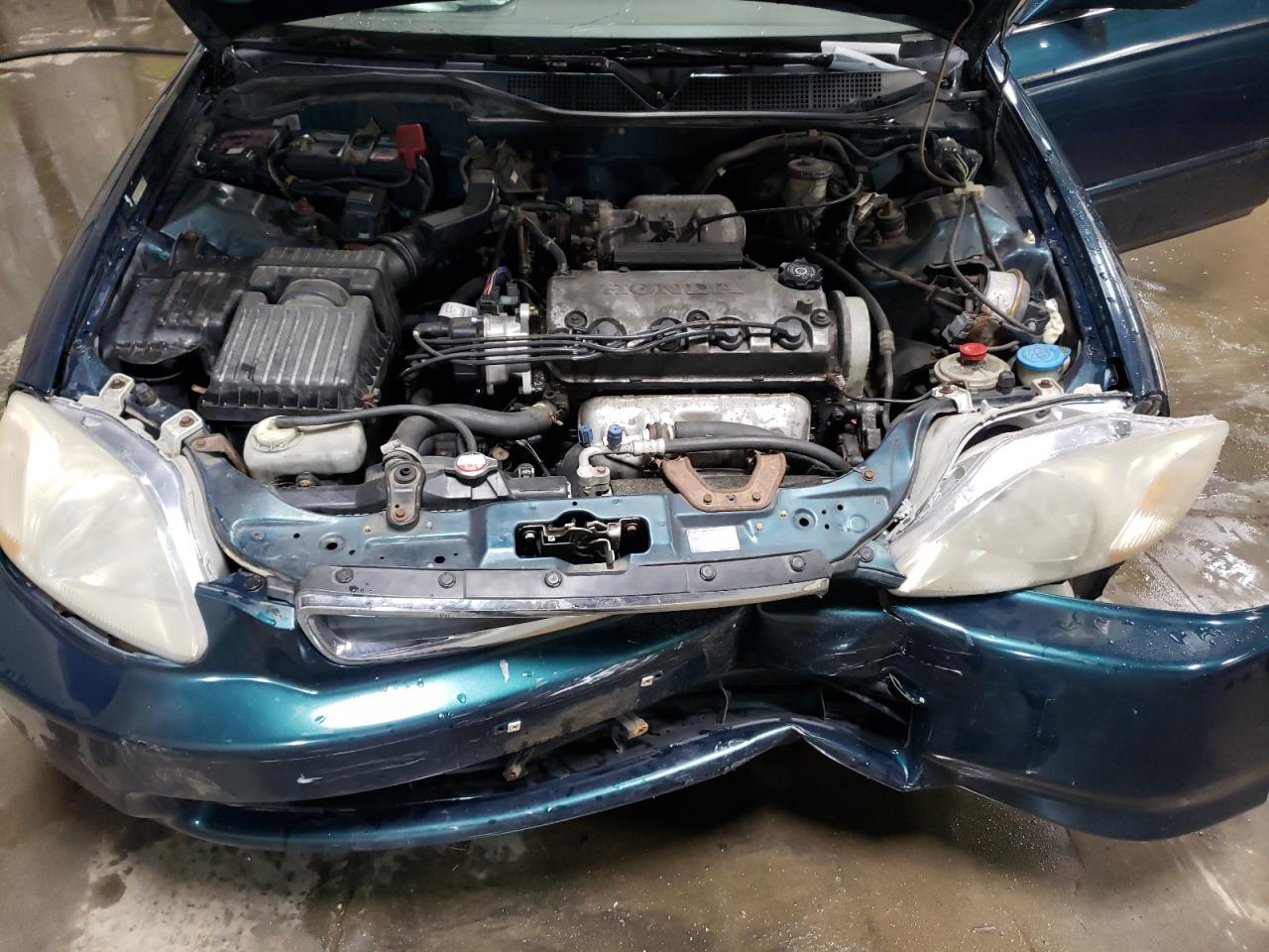 1998 Honda Civic VIN 1HGEJ8649WL012457 Copart auction photo, front end damage thumbnail 11