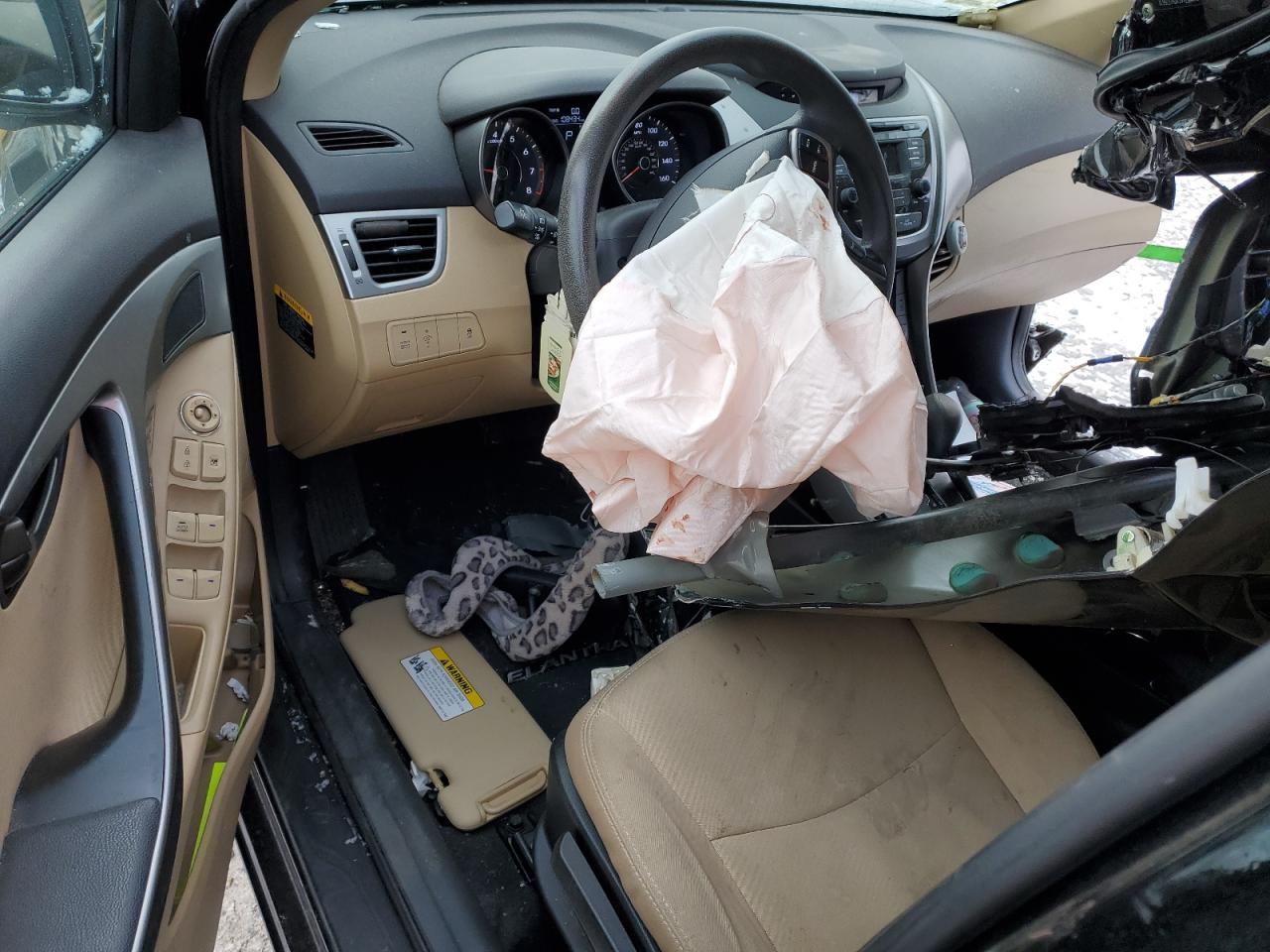 2013 Hyundai Elantra VIN 5NPDH4AEXDH376631 Copart auction photo, all over damage thumbnail 8