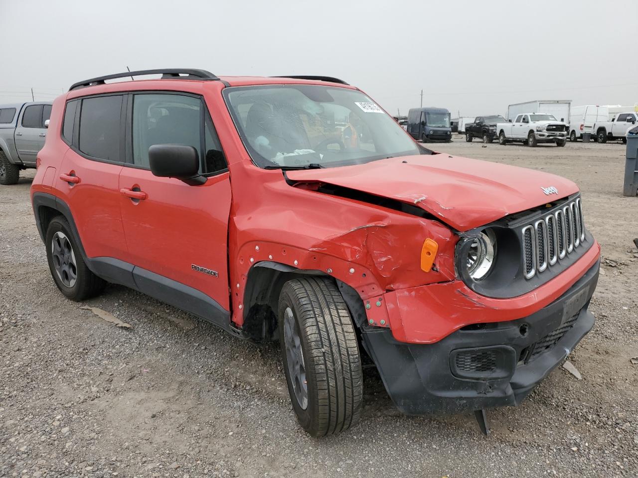 2017 Jeep Renegade VIN ZACCJAAB3HPF74288 Copart auction photo, front end / undercarriage damage thumbnail 4