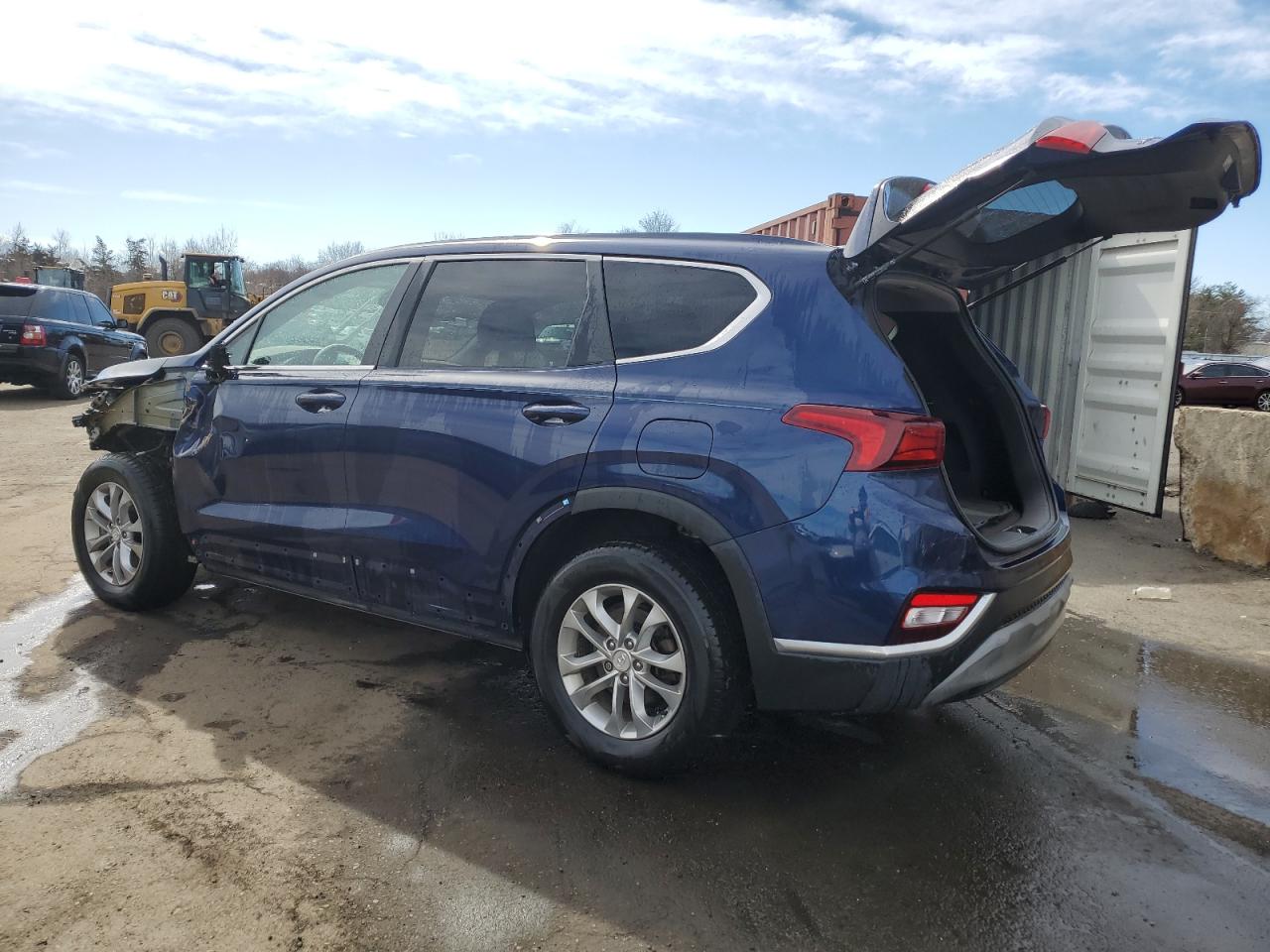 2019 Hyundai Santa Fe VIN 5NMS2CAD7KH035059 Copart auction photo, front end / side damage thumbnail 2