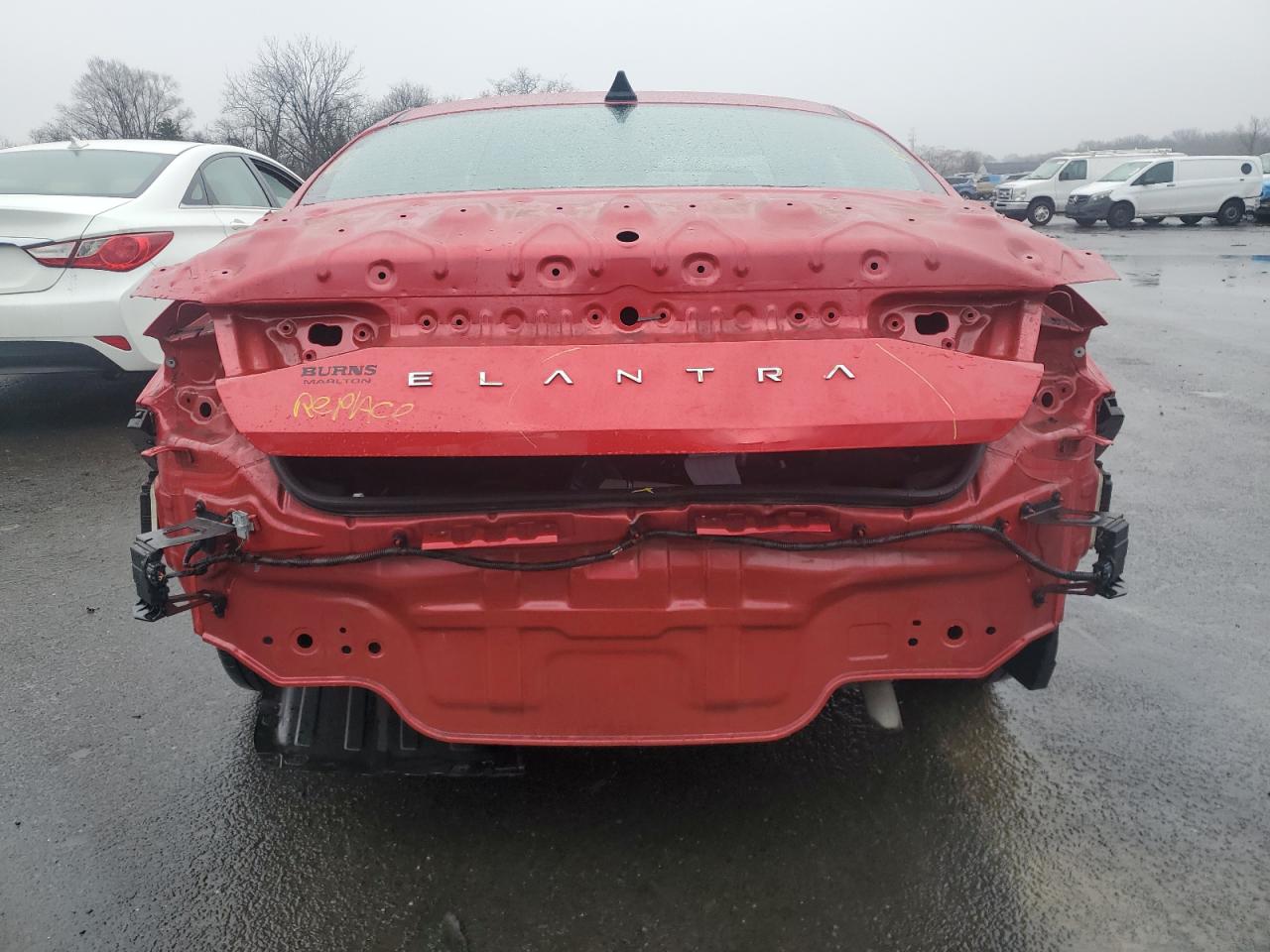 2022 Hyundai Elantra VIN 5NPLM4AG2NH086118 Copart auction photo, rear end damage thumbnail 6