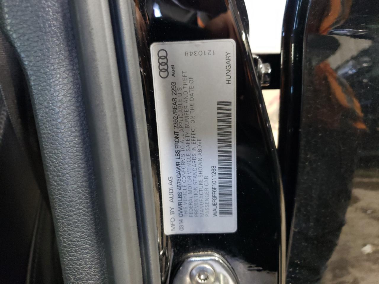 2015 Audi A3 VIN WAUEFGFF6F1011268 Copart auction photo, front end damage thumbnail 13