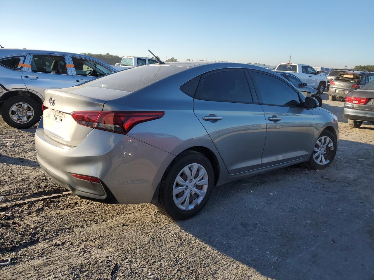 2021 Hyundai Accent VIN 3KPC24A66ME140956 Copart auction photo, rear end / front end damage thumbnail 3