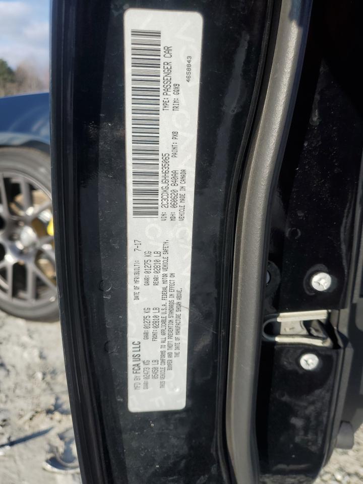 2017 Dodge Charger VIN 2C3CDXGJ6HH635065 Copart auction photo, rear end / mechanical damage thumbnail 12