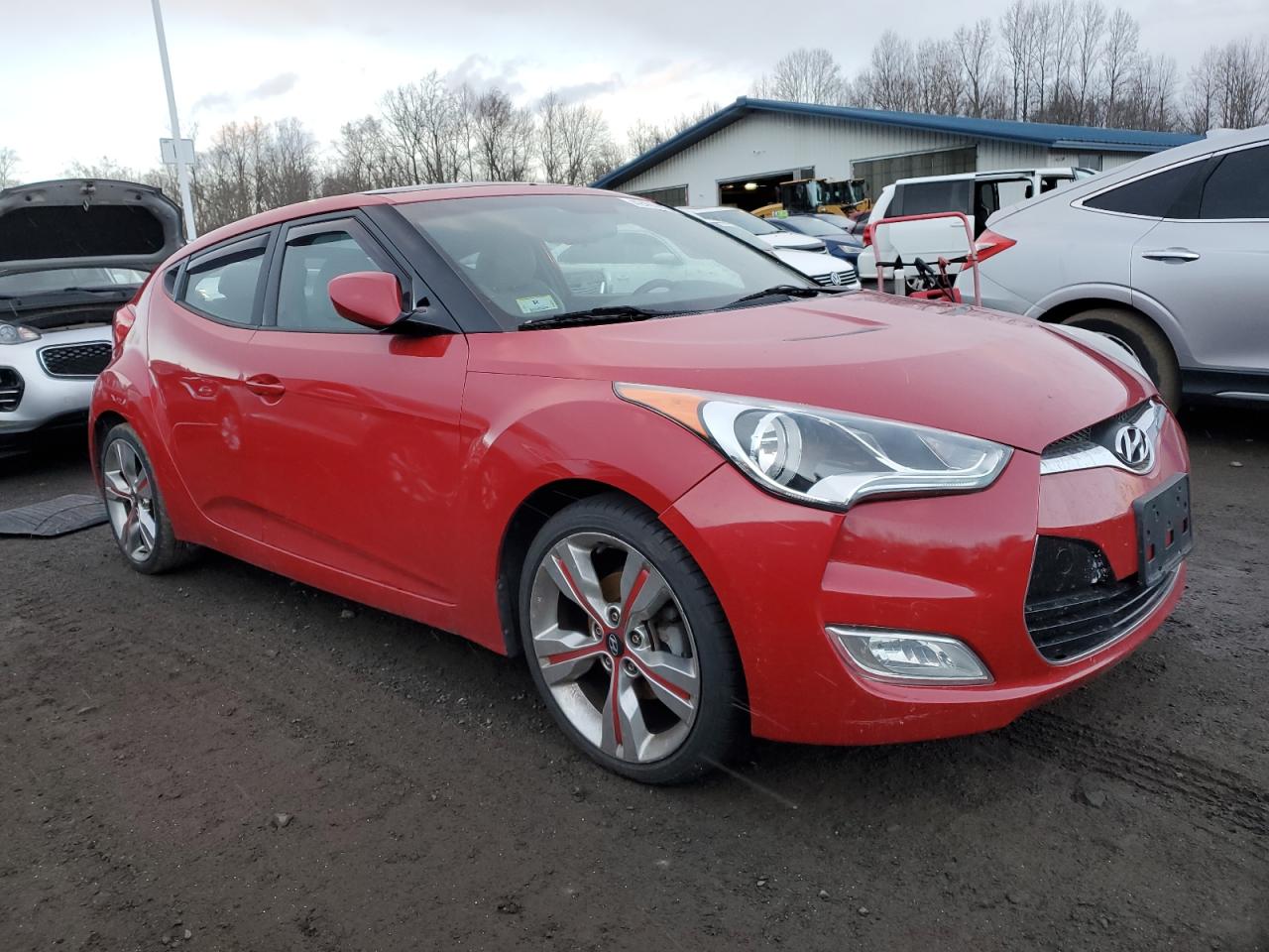 2013 Hyundai Veloster VIN KMHTC6AD7DU166650 Copart auction photo, minor dent/scratches damage thumbnail 4