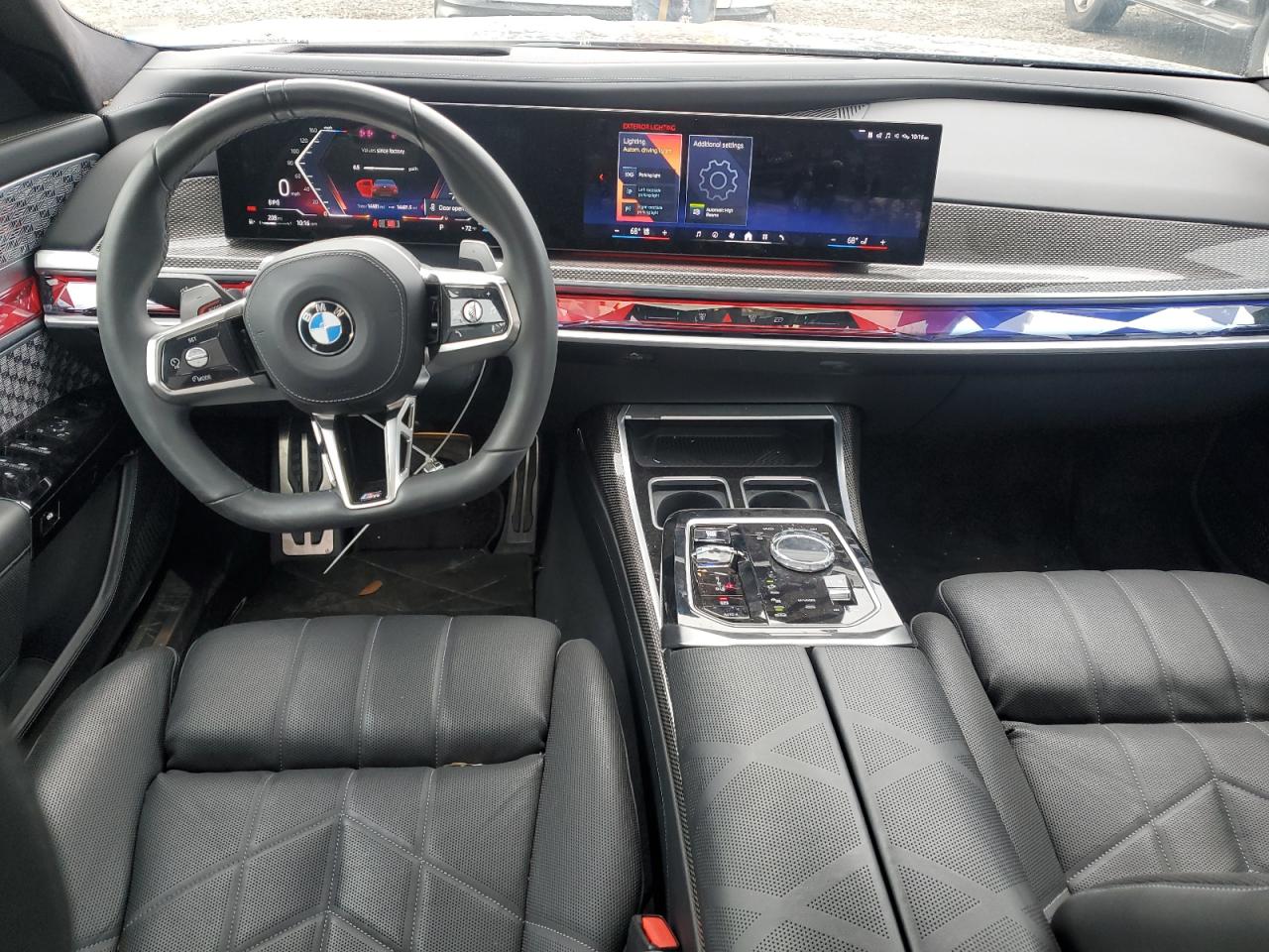 2023 BMW 7er VIN WBA33EJ01PCN47316 Copart auction photo, top/roof damage thumbnail 8