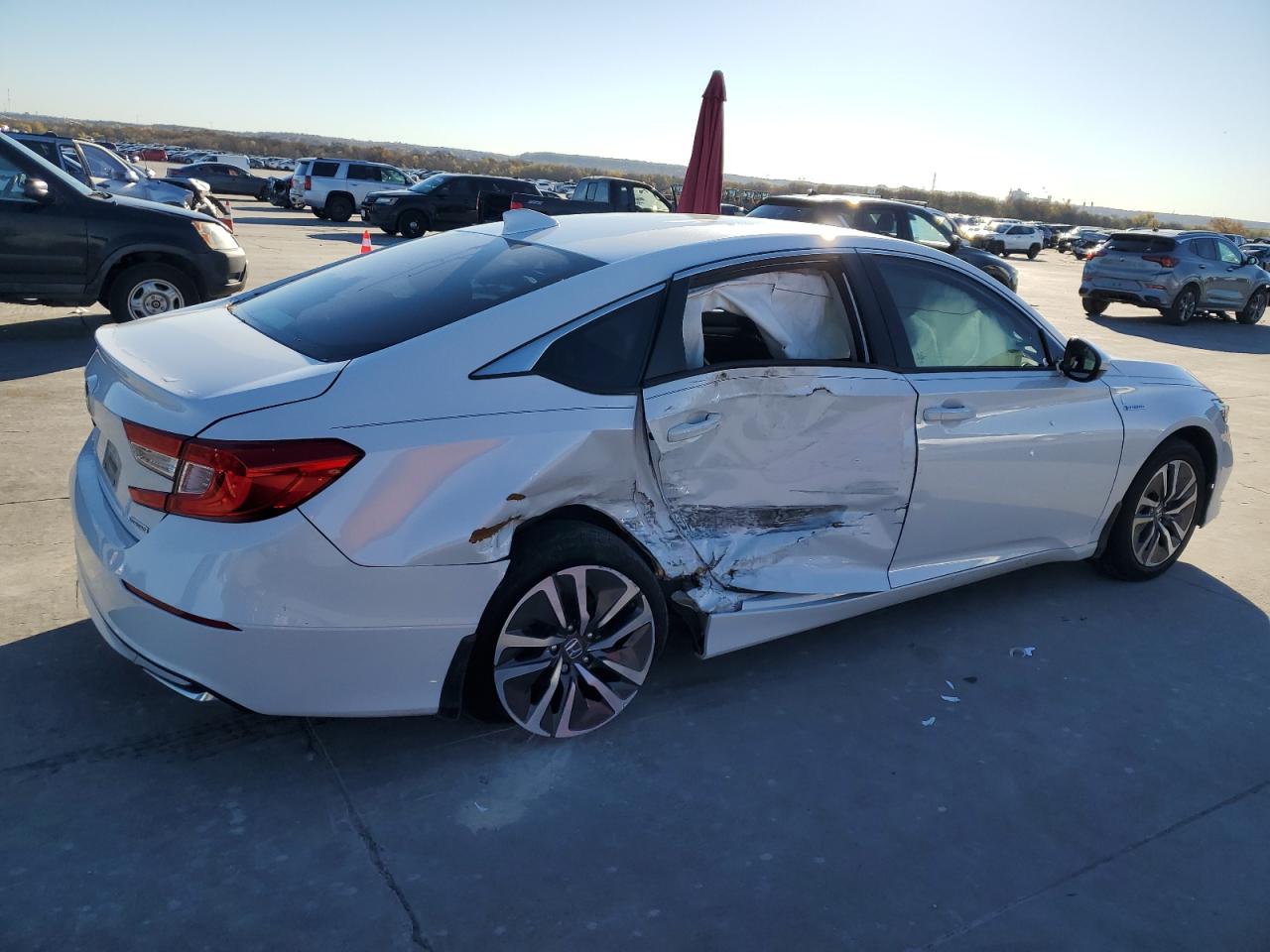 2021 Honda Accord VIN 1HGCV3F16MA010050 Copart auction photo, side damage thumbnail 3
