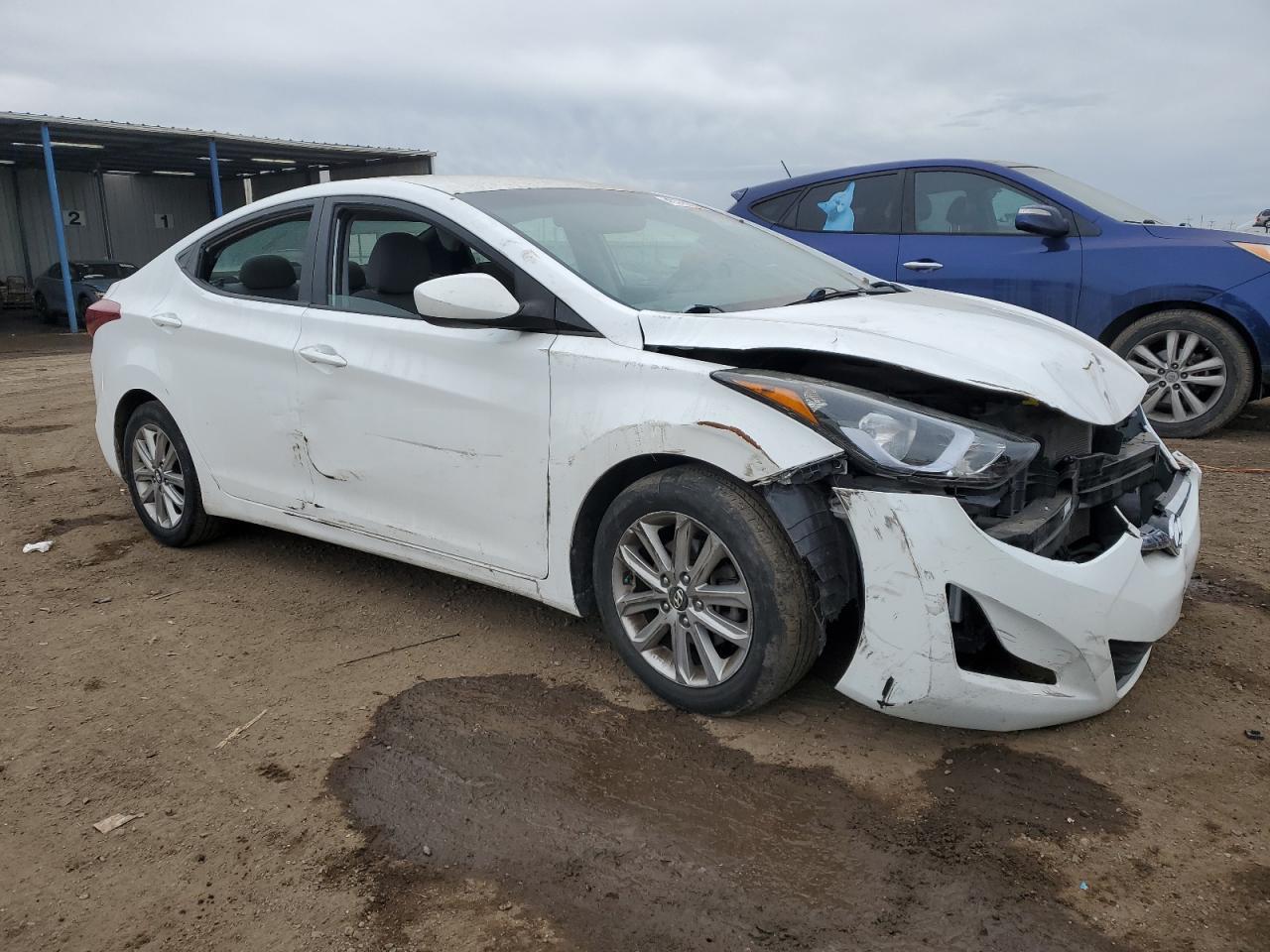 2014 Hyundai Elantra VIN 5NPDH4AE5EH459093 Copart auction photo, vandalism / all over damage thumbnail 4