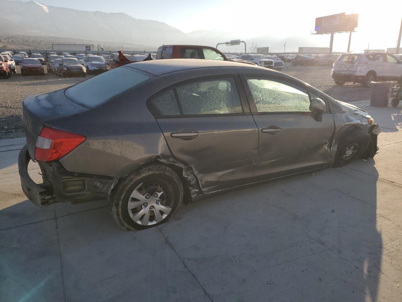 2012 Honda Civic VIN 2HGFB2F5XCH577266 Copart auction photo, side / all over damage thumbnail 3