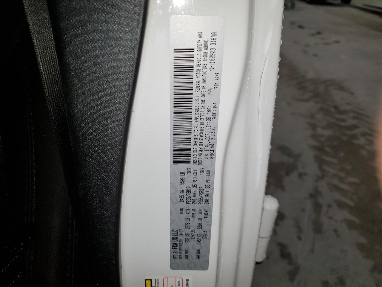 2018 Jeep Wrangler VIN 1C4BJWDG7JL814436 Copart auction photo, side damage thumbnail 15