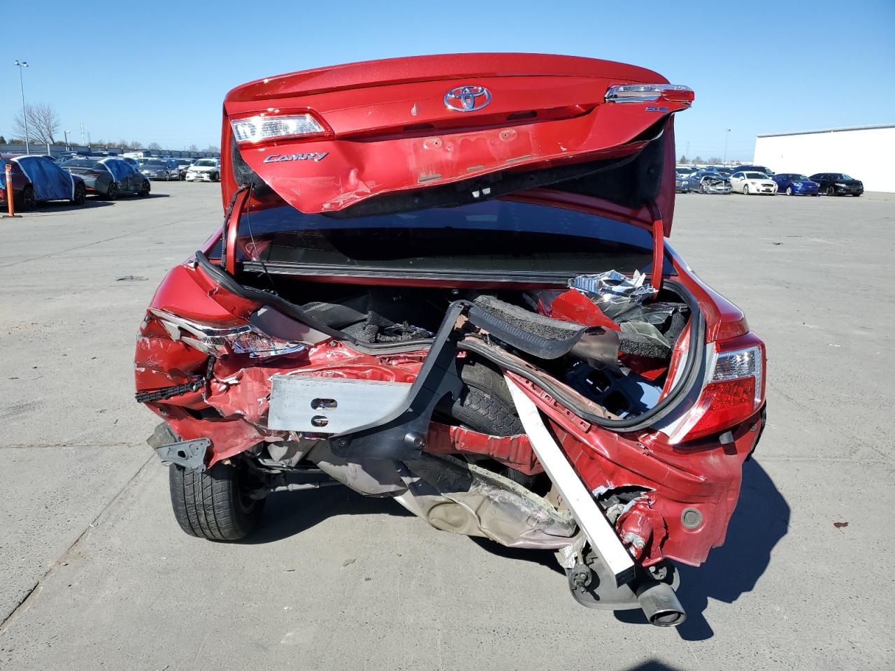 2013 Toyota Camry VIN 4T1BF1FK7DU674629 Copart auction photo, front end / rear end damage thumbnail 6