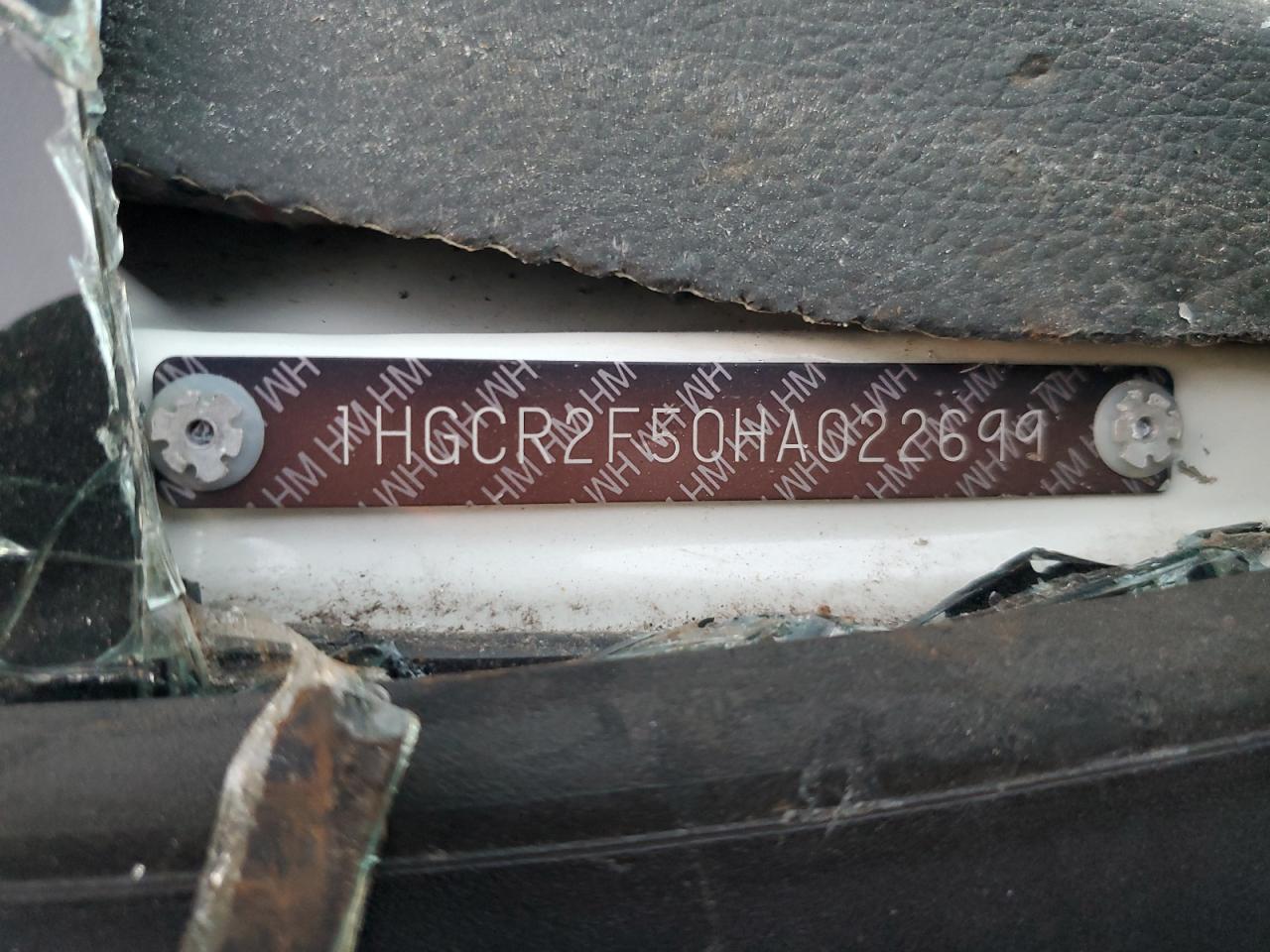 2017 Honda Accord VIN 1HGCR2F50HA022699 Copart auction photo, all over damage thumbnail 13