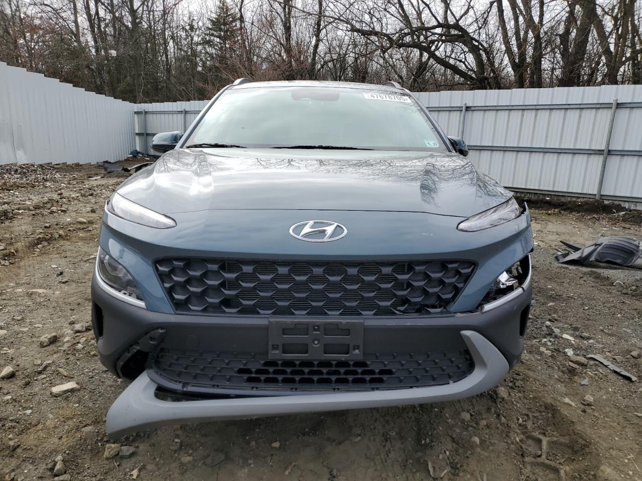 2022 Hyundai Kona VIN KM8K3CAB7NU900293 Copart auction photo, front end / undercarriage damage thumbnail 5