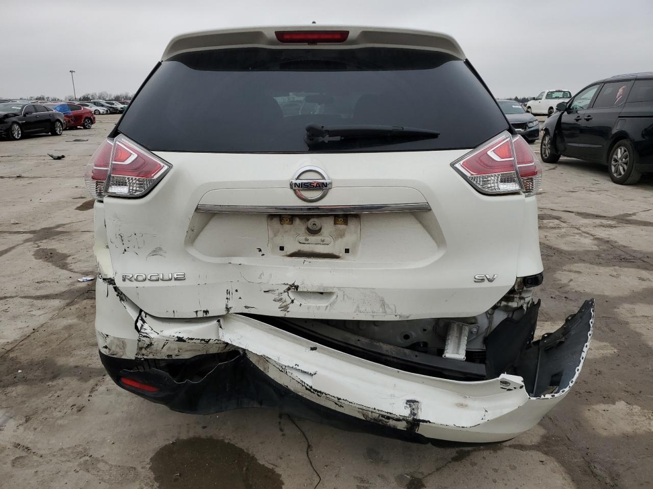 2016 Nissan Rogue VIN 5N1AT2MT5GC733242 Copart auction photo, rear end / hail damage thumbnail 6