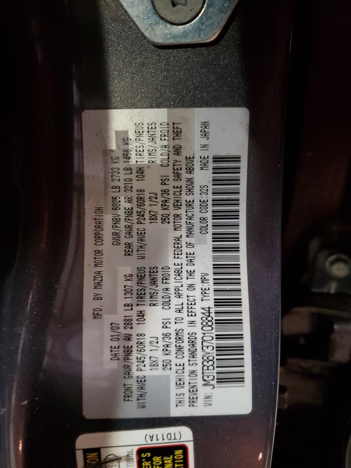 2007 Mazda CX-9 VIN JM3TB38Y370108844 Copart auction photo, front end damage thumbnail 13