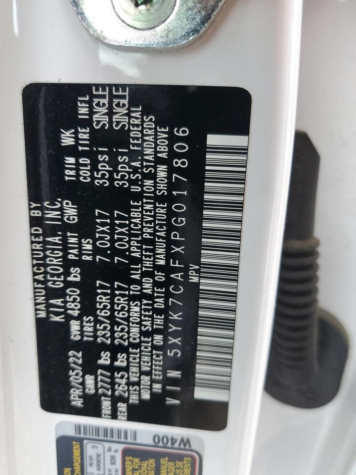 2023 KIA Sportage VIN 5XYK7CAFXPG017806 Copart auction photo, rollover / mechanical damage thumbnail 14