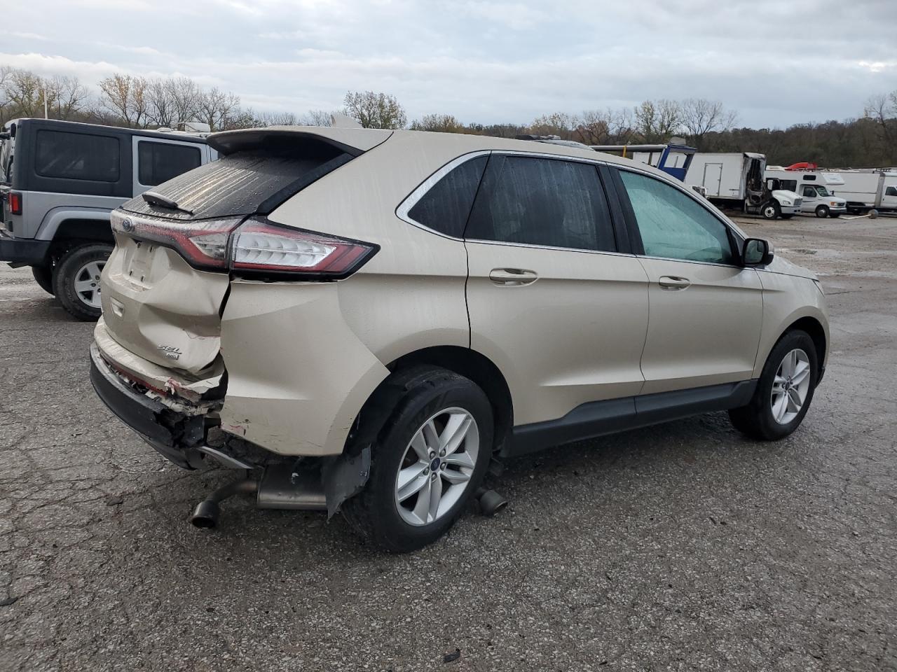 2018 Ford Edge VIN 2FMPK4J8XJBC44948 Copart auction photo, rear end / undercarriage damage thumbnail 3