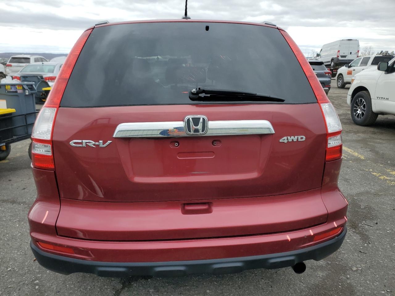 2011 Honda CR-V VIN JHLRE4H78BC002018 Copart auction photo, front end / side damage thumbnail 6