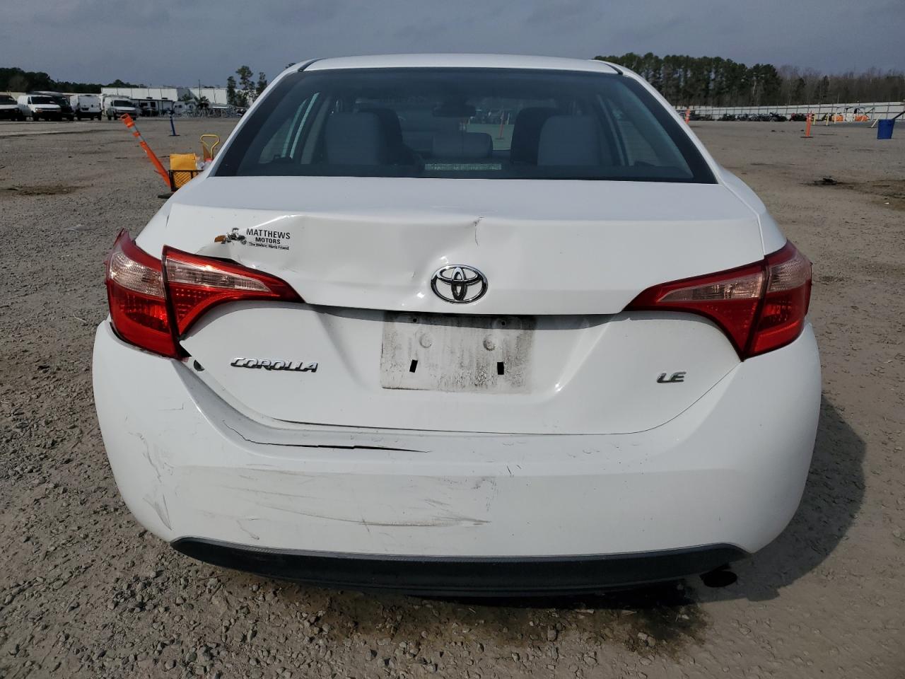 2019 Toyota Corolla VIN 2T1BURHE8KC136631 Copart auction photo, rear end damage thumbnail 6