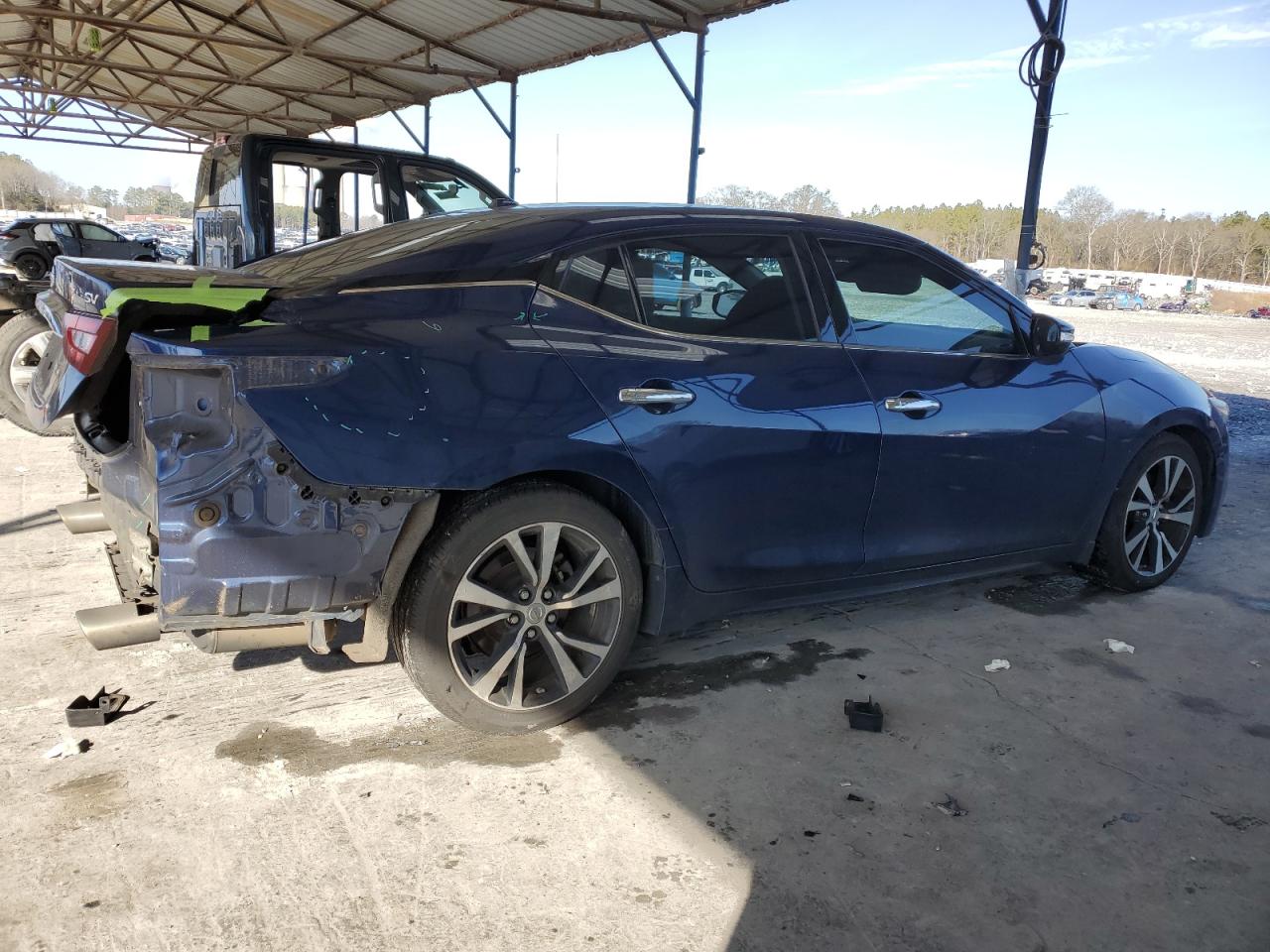 2018 Nissan Maxima VIN 1N4AA6APXJC371169 Copart auction photo, rear end / front end damage thumbnail 3