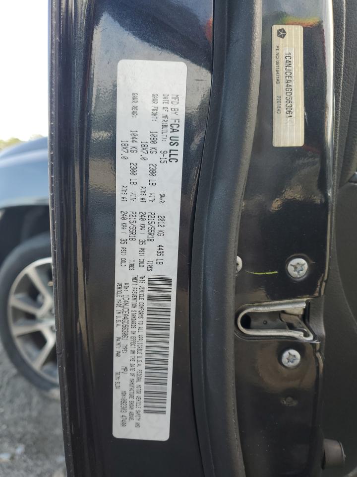 2016 Jeep Compass VIN 1C4NJCEA4GD563061 Copart auction photo, front end damage thumbnail 14