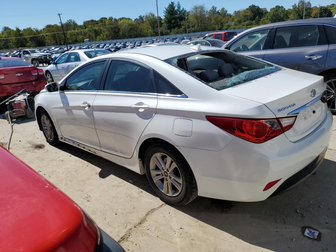 2014 Hyundai Sonata VIN 5NPEB4ACXEH813095 Copart auction photo, hail damage thumbnail 2