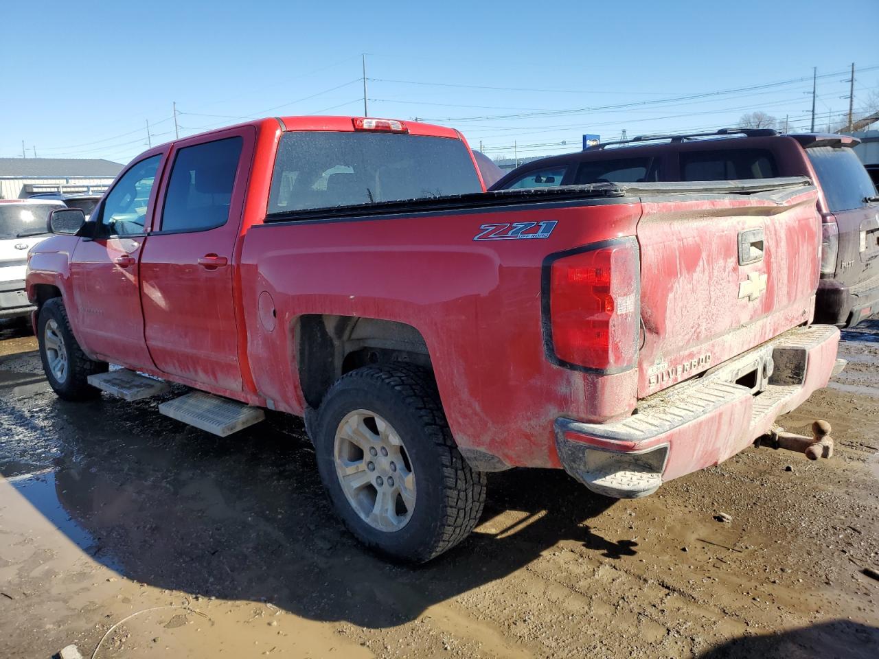 2016 Chevrolet Silverado VIN 3GCUKREC8GG122632 Copart auction photo, front end / side damage thumbnail 2