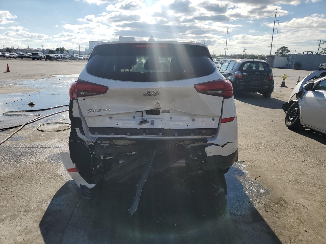 2021 Hyundai Tucson VIN KM8J33A42MU386686 Copart auction photo, rear end damage thumbnail 6