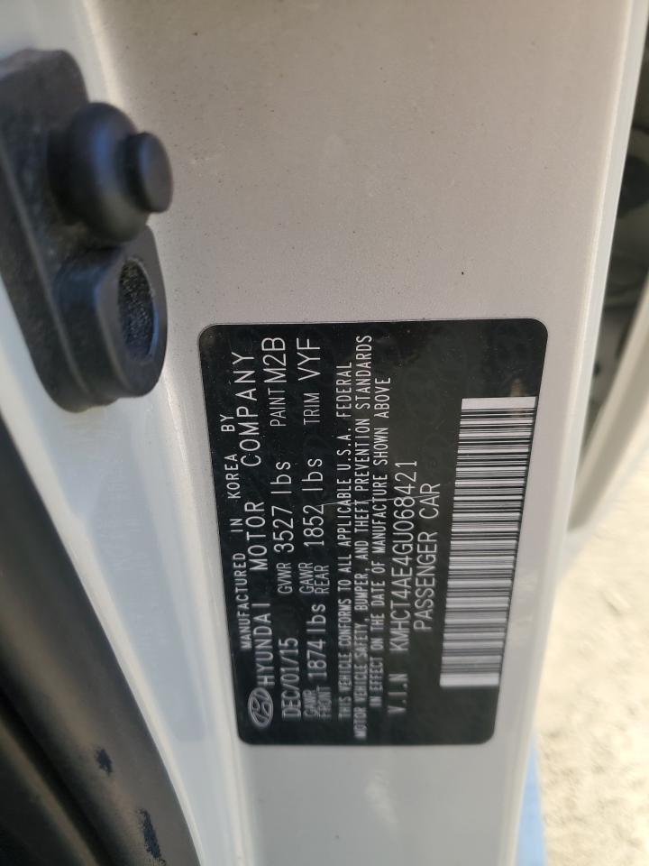 2016 Hyundai Accent VIN KMHCT4AE4GU068421 Copart auction photo, front end damage thumbnail 12