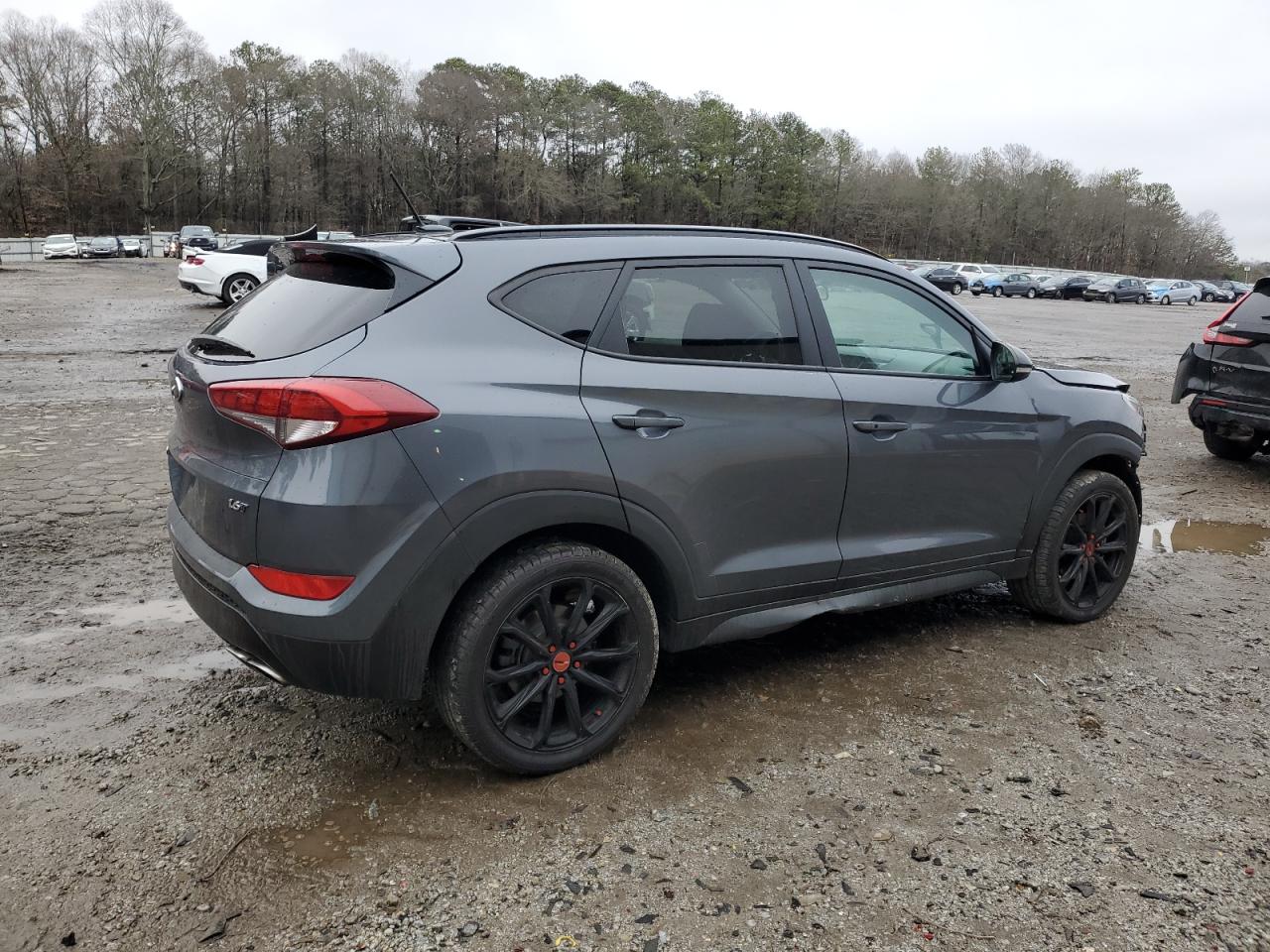 2017 Hyundai Tucson VIN KM8J33A21HU481843 Copart auction photo, front end / side damage thumbnail 3