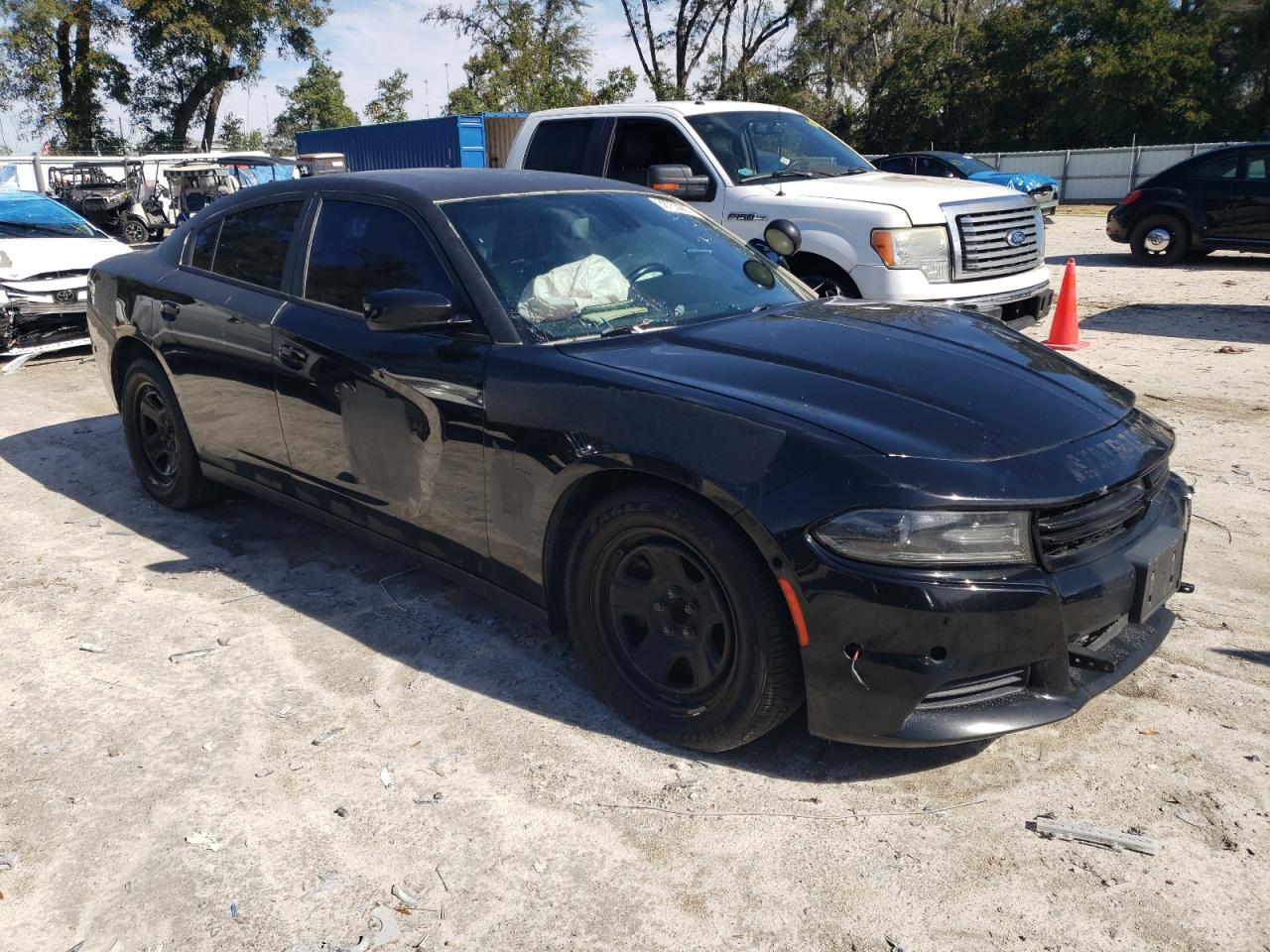 2017 Dodge Charger VIN 2C3CDXAT0HH532833 Copart auction photo, front end / side damage thumbnail 4