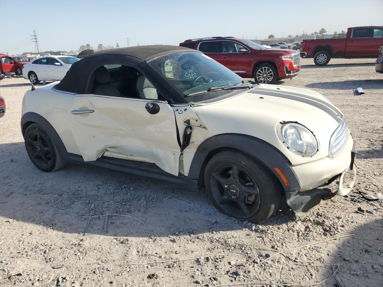 2015 MINI Cooper VIN WMWSY1C57FT625983 Copart auction photo, side / front end damage thumbnail 4